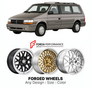 FORGED WHEELS RIMS for DODGE GRAND CARAVAN SE 1991 - 2020

Custom forged wheels for Dodge Grand Caravan SE 1991 - 2020. Made-to-order monoblock, 2-piece and 3-piece rims in custom sizes, offsets, colors and finishes with guaranteed fitment.

We manufacture premium quality forged wheels rims for Dodge Grand Caravan SE 1991 - 2020 in any design, size, color.

THIS WHEEL DESIGN CAN BE CUSTOM-MADE FOR YOUR CAR IN ANY SIZE AND COLOR OPTIONS
Available in monoblock, 2-piece, 3-piece, duoblock, beadlock
3D wheel re