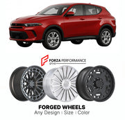 FORGED WHEELS RIMS for DODGE HORNET 2023+

Custom forged wheels for Dodge Hornet 2023+. Made-to-order monoblock, 2-piece and 3-piece rims in custom sizes, offsets, colors and finishes with guaranteed fitment.

We manufacture premium quality forged wheels rims for Dodge Hornet 2023+ in any design, size, color.

THIS WHEEL DESIGN CAN BE CUSTOM-MADE FOR YOUR CAR IN ANY SIZE AND COLOR OPTIONS
Available in monoblock, 2-piece, 3-piece, duoblock, beadlock
3D wheel renderings are provided according to the exact dim