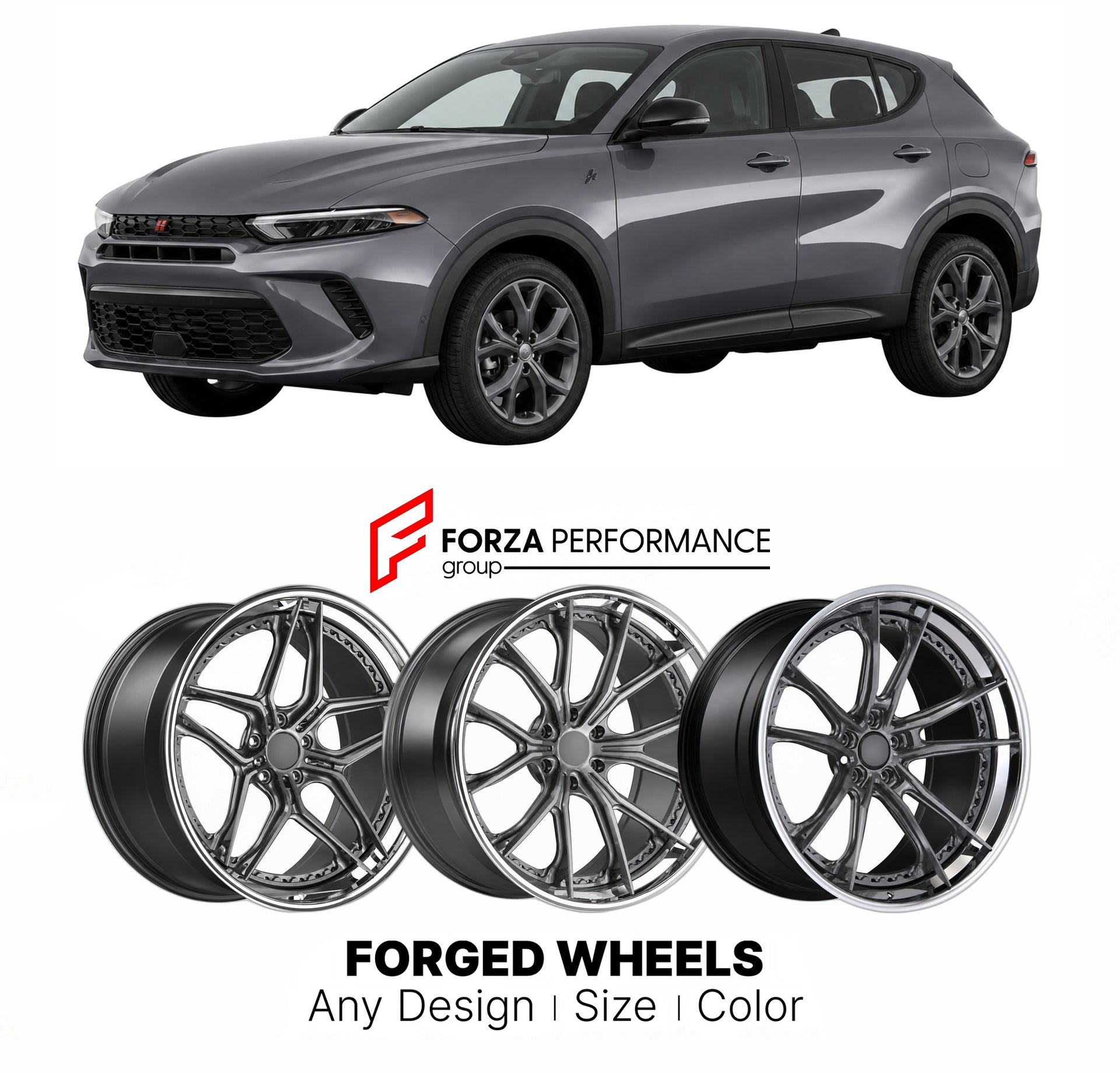 FORGED WHEELS RIMS for DODGE HORNET GT 2023+

Custom forged wheels for Dodge Hornet GT 2023+. Made-to-order monoblock, 2-piece and 3-piece rims in custom sizes, offsets, colors and finishes with guaranteed fitment.

We manufacture premium quality forged wheels rims for Dodge Hornet GT 2023+ in any design, size, color.

THIS WHEEL DESIGN CAN BE CUSTOM-MADE FOR YOUR CAR IN ANY SIZE AND COLOR OPTIONS
Available in monoblock, 2-piece, 3-piece, duoblock, beadlock
3D wheel renderings are provided according to the 