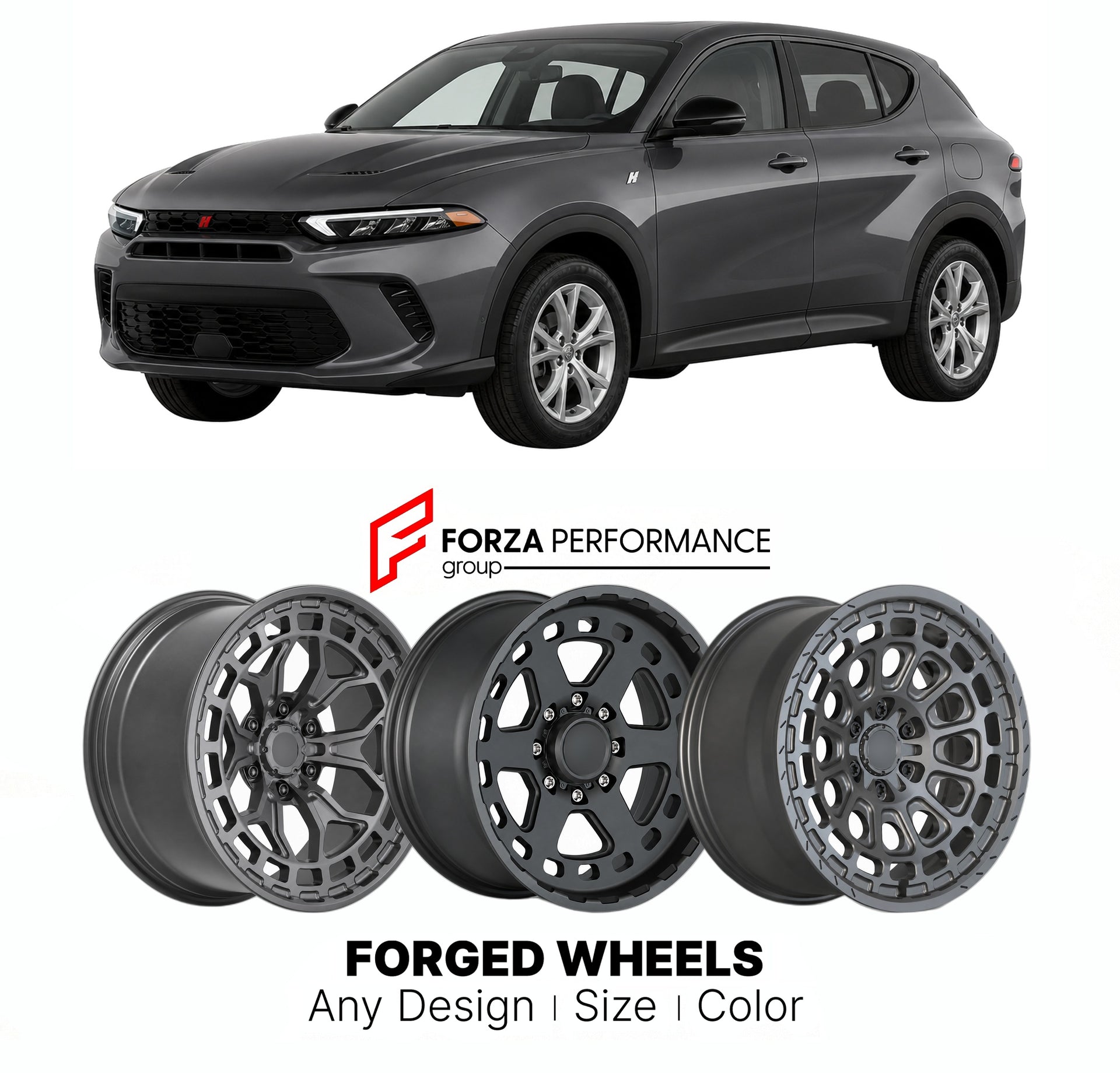 FORGED WHEELS RIMS for DODGE HORNET R T 2023+

Custom forged wheels for Dodge Hornet R T 2023+. Made-to-order monoblock, 2-piece and 3-piece rims in custom sizes, offsets, colors and finishes with guaranteed fitment.

We manufacture premium quality forged wheels rims for Dodge Hornet R T 2023+ in any design, size, color.

THIS WHEEL DESIGN CAN BE CUSTOM-MADE FOR YOUR CAR IN ANY SIZE AND COLOR OPTIONS
Available in monoblock, 2-piece, 3-piece, duoblock, beadlock
3D wheel renderings are provided according to t