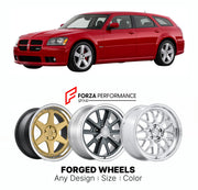 FORGED WHEELS RIMS for DODGE MAGNUM SRT-8 LX WAGON 2006 - 2008

Custom forged wheels for Dodge Magnum SRT-8 LX Wagon 2006 - 2008. Made-to-order monoblock, 2-piece and 3-piece rims in custom sizes, offsets, colors and finishes with guaranteed fitment.

We manufacture premium quality forged wheels rims for Dodge Magnum SRT-8 LX Wagon 2006 - 2008 in any design, size, color.

THIS WHEEL DESIGN CAN BE CUSTOM-MADE FOR YOUR CAR IN ANY SIZE AND COLOR OPTIONS
Available in monoblock, 2-piece, 3-piece, duoblock, beadl