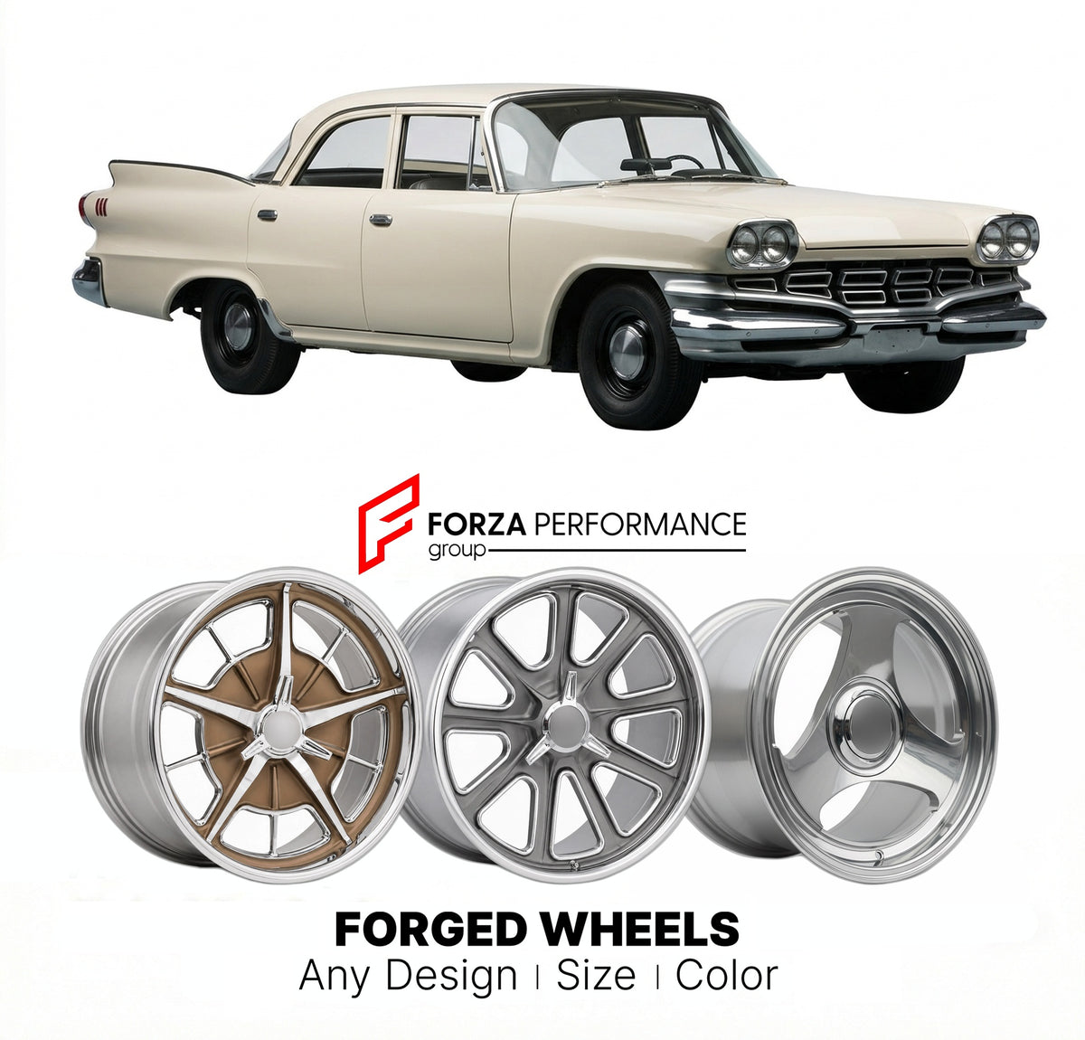 CUSTOM CLASSIC VINTAGE RESTOMOD RETRO OLD SCHOOL FORGED WHEELS RIMS fo