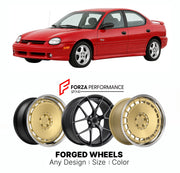 FORGED WHEELS RIMS for DODGE NEON R T 1995 - 2005

Custom forged wheels for Dodge Neon R T 1995 - 2005. Made-to-order monoblock, 2-piece and 3-piece rims in custom sizes, offsets, colors and finishes with guaranteed fitment.

We manufacture premium quality forged wheels rims for Dodge Neon R T 1995 - 2005 in any design, size, color.

THIS WHEEL DESIGN CAN BE CUSTOM-MADE FOR YOUR CAR IN ANY SIZE AND COLOR OPTIONS
Available in monoblock, 2-piece, 3-piece, duoblock, beadlock
3D wheel renderings are provided ac