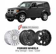 FORGED WHEELS RIMS for DODGE NITRO 2007 - 2012

Custom forged wheels for Dodge Nitro 2007 - 2012. Made-to-order monoblock, 2-piece and 3-piece rims in custom sizes, offsets, colors and finishes with guaranteed fitment.

We manufacture premium quality forged wheels rims for Dodge Nitro 2007 - 2012 in any design, size, color.

THIS WHEEL DESIGN CAN BE CUSTOM-MADE FOR YOUR CAR IN ANY SIZE AND COLOR OPTIONS
Available in monoblock, 2-piece, 3-piece, duoblock, beadlock
3D wheel renderings are provided according t