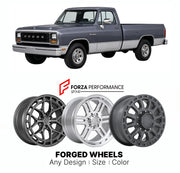 FORGED WHEELS RIMS for DODGE RAM 1990 - 1993

Custom forged wheels for Dodge Ram 1990 - 1993. Made-to-order monoblock, 2-piece and 3-piece rims in custom sizes, offsets, colors and finishes with guaranteed fitment.

We manufacture premium quality forged wheels rims for Dodge Ram 1990 - 1993 in any design, size, color.

THIS WHEEL DESIGN CAN BE CUSTOM-MADE FOR YOUR CAR IN ANY SIZE AND COLOR OPTIONS
Available in monoblock, 2-piece, 3-piece, duoblock, beadlock
3D wheel renderings are provided according to the 