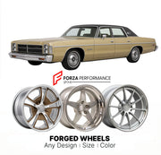 CUSTOM CLASSIC VINTAGE RESTOMOD RETRO OLD SCHOOL FORGED WHEELS RIMS for DODGE ROYAL MONACO 1977 - 1978
Custom forged wheels for classic American muscle cars. Ideal for restomod builds, vintage restorations, and show cars. Deep dish and retro styling available.

We manufacture premium quality forged wheels rims for Dodge Royal Monaco 1977 - 1978 in any design, size, color.

THIS WHEEL DESIGN CAN BE CUSTOM-MADE FOR YOUR CAR IN ANY SIZE AND COLOR OPTIONS
Available in monoblock, 2-piece, 3-piece, duoblock, bead