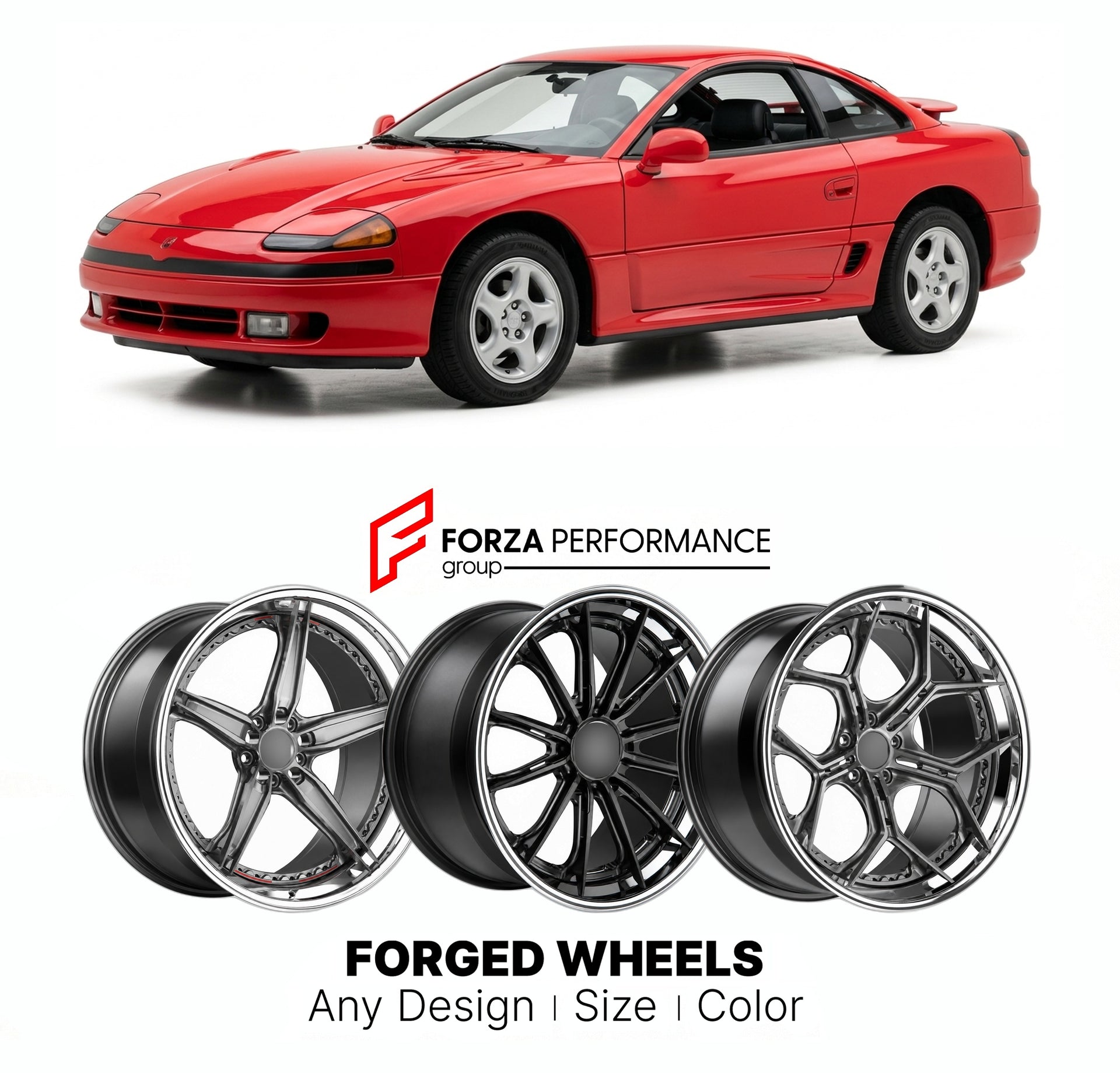FORGED WHEELS RIMS for DODGE STEALTH 1991 - 1996

Custom forged wheels for Dodge Stealth 1991 - 1996. Made-to-order monoblock, 2-piece and 3-piece rims in custom sizes, offsets, colors and finishes with guaranteed fitment.

We manufacture premium quality forged wheels rims for Dodge Stealth 1991 - 1996 in any design, size, color.

THIS WHEEL DESIGN CAN BE CUSTOM-MADE FOR YOUR CAR IN ANY SIZE AND COLOR OPTIONS
Available in monoblock, 2-piece, 3-piece, duoblock, beadlock
3D wheel renderings are provided accor