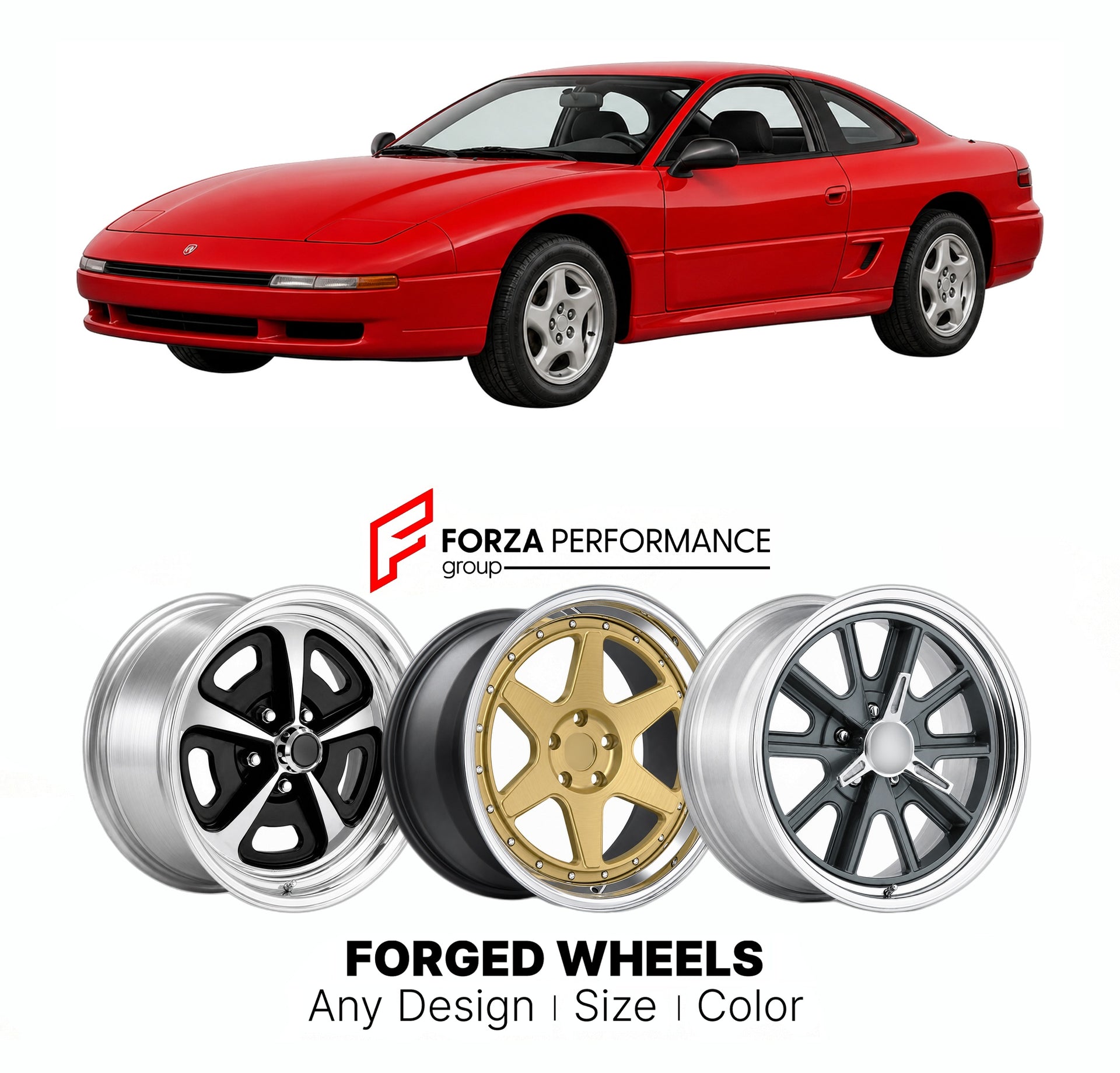 FORGED WHEELS RIMS for DODGE STEALTH BASE 1991 - 1996

Custom forged wheels for Dodge Stealth Base 1991 - 1996. Made-to-order monoblock, 2-piece and 3-piece rims in custom sizes, offsets, colors and finishes with guaranteed fitment.

We manufacture premium quality forged wheels rims for Dodge Stealth Base 1991 - 1996 in any design, size, color.

THIS WHEEL DESIGN CAN BE CUSTOM-MADE FOR YOUR CAR IN ANY SIZE AND COLOR OPTIONS
Available in monoblock, 2-piece, 3-piece, duoblock, beadlock
3D wheel renderings are