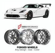 FORGED WHEELS RIMS for DODGE VIPER ACR EXTREME VX 2013 - 2017

Custom forged wheels for Dodge Viper ACR Extreme VX 2013 - 2017. Made-to-order monoblock, 2-piece and 3-piece rims in custom sizes, offsets, colors and finishes with guaranteed fitment.

We manufacture premium quality forged wheels rims for Dodge Viper ACR Extreme VX 2013 - 2017 in any design, size, color.

THIS WHEEL DESIGN CAN BE CUSTOM-MADE FOR YOUR CAR IN ANY SIZE AND COLOR OPTIONS
Available in monoblock, 2-piece, 3-piece, duoblock, beadlock
