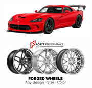 FORGED WHEELS RIMS for DODGE VIPER ACR HARDCORE PACKAGE ZB I ZB II 2003 - 2010

Custom forged wheels for Dodge Viper ACR Hardcore Package ZB I ZB II 2003 - 2010. Made-to-order monoblock, 2-piece and 3-piece rims in custom sizes, offsets, colors and finishes with guaranteed fitment.

We manufacture premium quality forged wheels rims for Dodge Viper ACR Hardcore Package ZB I ZB II 2003 - 2010 in any design, size, color.

THIS WHEEL DESIGN CAN BE CUSTOM-MADE FOR YOUR CAR IN ANY SIZE AND COLOR OPTIONS
Available