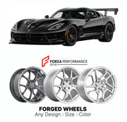 FORGED WHEELS RIMS for DODGE VIPER ACR VX 2013 - 2017

Custom forged wheels for Dodge Viper ACR VX 2013 - 2017. Made-to-order monoblock, 2-piece and 3-piece rims in custom sizes, offsets, colors and finishes with guaranteed fitment.

We manufacture premium quality forged wheels rims for Dodge Viper ACR VX 2013 - 2017 in any design, size, color.

THIS WHEEL DESIGN CAN BE CUSTOM-MADE FOR YOUR CAR IN ANY SIZE AND COLOR OPTIONS
Available in monoblock, 2-piece, 3-piece, duoblock, beadlock
3D wheel renderings are