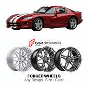 FORGED WHEELS RIMS for DODGE VIPER GTS 1996 - 2017

Custom forged wheels for Dodge Viper GTS 1996 - 2017. Made-to-order monoblock, 2-piece and 3-piece rims in custom sizes, offsets, colors and finishes with guaranteed fitment.

We manufacture premium quality forged wheels rims for Dodge Viper GTS 1996 - 2017 in any design, size, color.

THIS WHEEL DESIGN CAN BE CUSTOM-MADE FOR YOUR CAR IN ANY SIZE AND COLOR OPTIONS
Available in monoblock, 2-piece, 3-piece, duoblock, beadlock
3D wheel renderings are provided