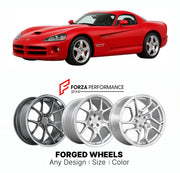 FORGED WHEELS RIMS for DODGE VIPER SRT-10 COUPE ZB I ZB II 2003 - 2010

Custom forged wheels for Dodge Viper SRT-10 Coupe ZB I ZB II 2003 - 2010. Made-to-order monoblock, 2-piece and 3-piece rims in custom sizes, offsets, colors and finishes with guaranteed fitment.

We manufacture premium quality forged wheels rims for Dodge Viper SRT-10 Coupe ZB I ZB II 2003 - 2010 in any design, size, color.

THIS WHEEL DESIGN CAN BE CUSTOM-MADE FOR YOUR CAR IN ANY SIZE AND COLOR OPTIONS
Available in monoblock, 2-piece, 