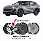 Custom forged wheels for Dongfeng Aeolus Haohan Mage 2023+. Made-to-order monoblock, 2-piece and 3-piece wheels in custom sizes, offsets, colors and finishes with guaranteed vehicle fitment.

We manufacture premium quality forged wheels rims for Dongfeng Aeolus Haohan Mage 2023+ in any design, size, color.

THIS WHEEL DESIGN CAN BE CUSTOM-MADE FOR YOUR CAR IN ANY SIZE AND COLOR OPTIONS
Available in monoblock, 2-piece, 3-piece, duoblock, beadlock
3D wheel renderings are provided according to the exact dimens