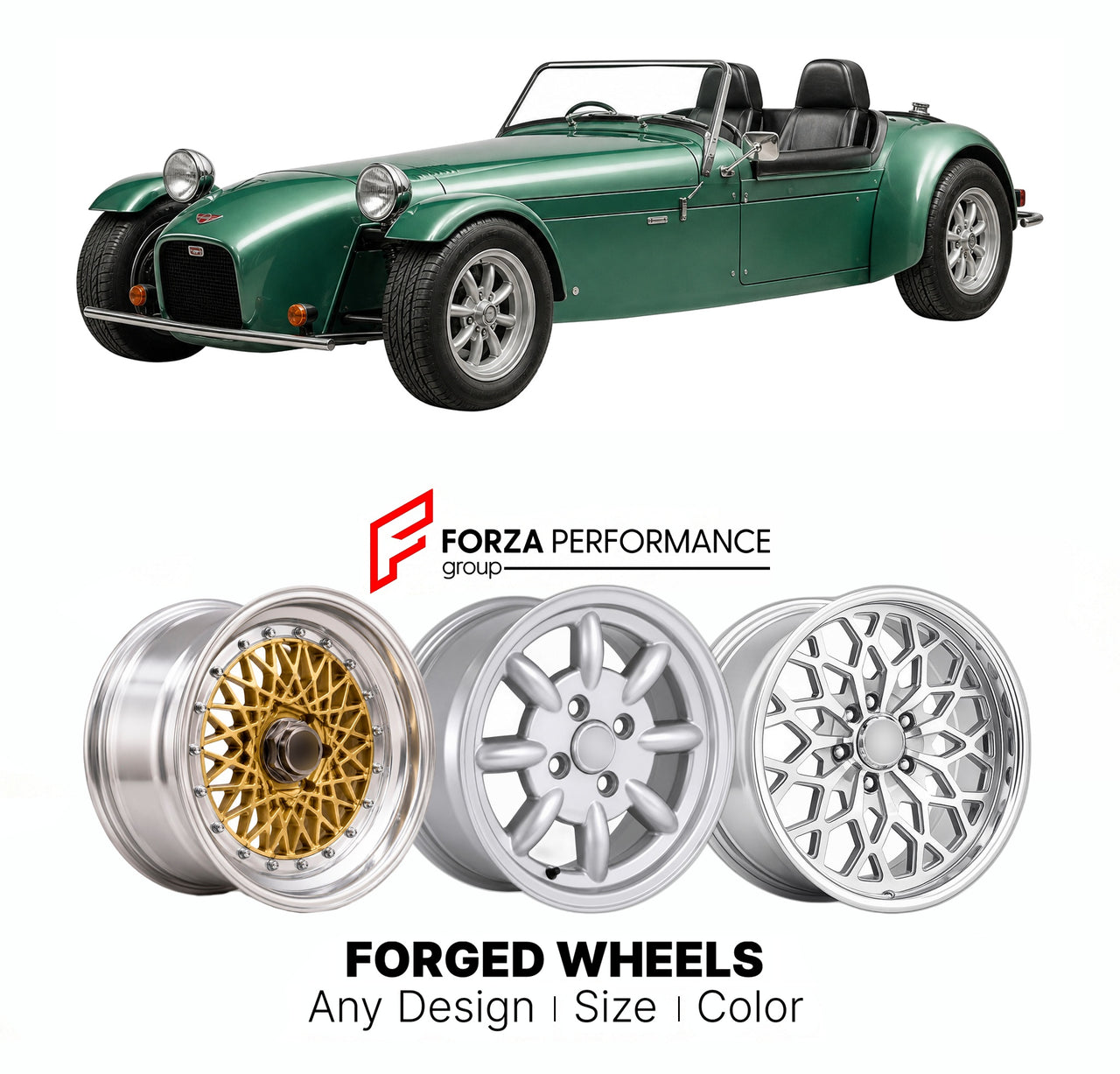 CUSTOM CLASSIC VINTAGE RESTOMOD RETRO OLD SCHOOL FORGED WHEELS RIMS for DONKERVOORT S7 1978 - 1984

Custom forged wheels for Donkervoort S7 1978 - 1984. Classic, vintage, restomod wheel designs made to order in custom sizes, offsets, colors and finishes.

We manufacture premium quality forged wheels rims for Donkervoort S7 1978 - 1984 in any design, size, color.

THIS WHEEL DESIGN CAN BE CUSTOM-MADE FOR YOUR CAR IN ANY SIZE AND COLOR OPTIONS
Available in monoblock, 2-piece, 3-piece, duoblock, beadlock
3D wh