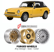 CUSTOM CLASSIC VINTAGE RESTOMOD RETRO OLD SCHOOL FORGED WHEELS RIMS for DUTTON MELOS 1980 - 1989

Custom forged wheels for Dutton Melos 1980 - 1989. Classic, vintage, restomod wheel designs made to order in custom sizes, offsets, colors and finishes.

We manufacture premium quality forged wheels rims for Dutton Melos 1980 - 1989 in any design, size, color.

THIS WHEEL DESIGN CAN BE CUSTOM-MADE FOR YOUR CAR IN ANY SIZE AND COLOR OPTIONS
Available in monoblock, 2-piece, 3-piece, duoblock, beadlock
3D wheel re