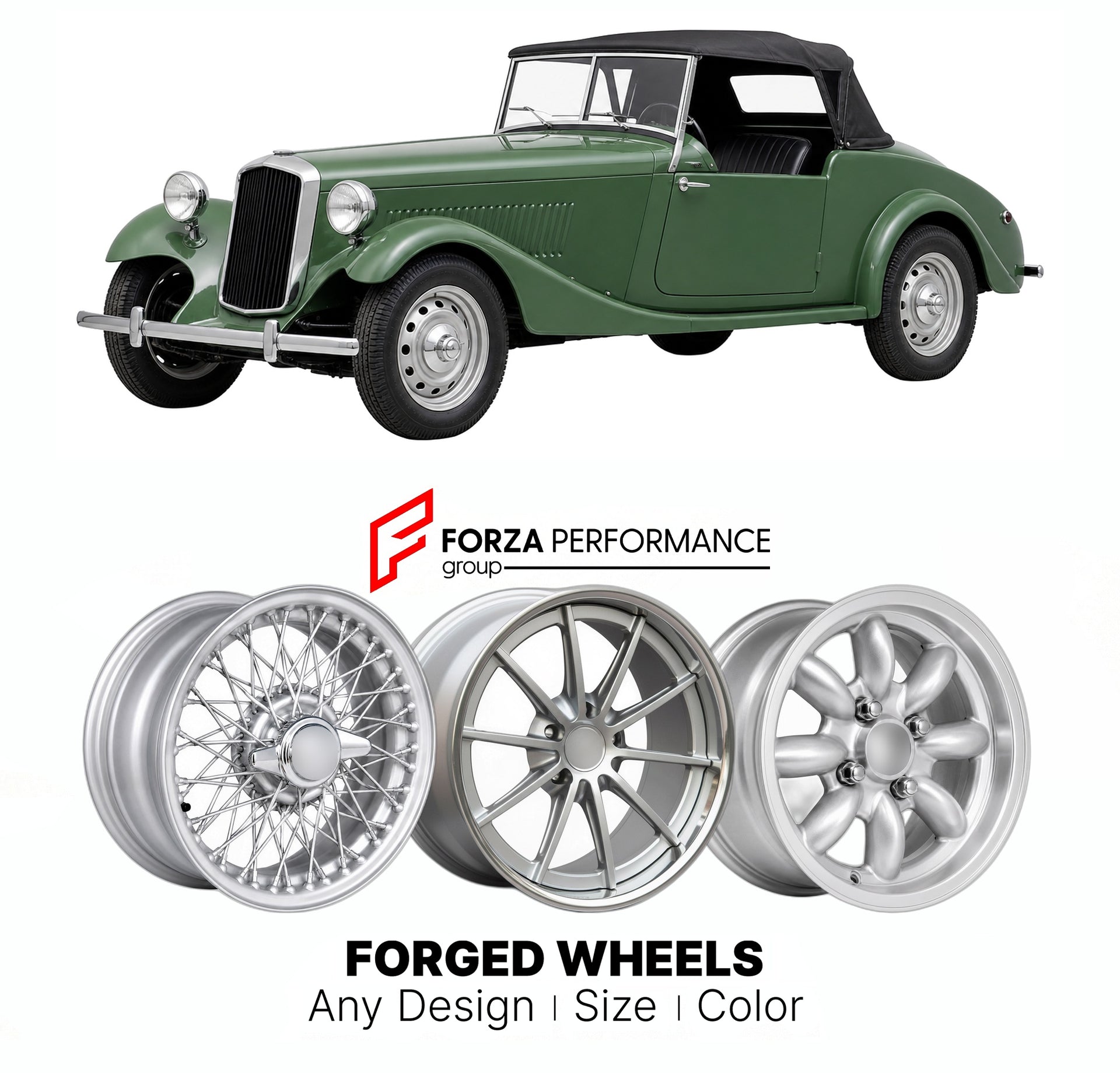 CUSTOM CLASSIC VINTAGE RESTOMOD RETRO OLD SCHOOL FORGED WHEELS RIMS for DUTTON PHAETON 1977 - 1989

Custom forged wheels for Dutton Phaeton 1977 - 1989. Classic, vintage, restomod wheel designs made to order in custom sizes, offsets, colors and finishes.

We manufacture premium quality forged wheels rims for Dutton Phaeton 1977 - 1989 in any design, size, color.

THIS WHEEL DESIGN CAN BE CUSTOM-MADE FOR YOUR CAR IN ANY SIZE AND COLOR OPTIONS
Available in monoblock, 2-piece, 3-piece, duoblock, beadlock
3D wh