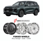 Custom forged wheels for EBRO Chery S800 Tiggo 8 Plus Twin 2025+. Made-to-order monoblock, 2-piece and 3-piece wheels in custom sizes, offsets, colors and finishes with guaranteed vehicle fitment.

We manufacture premium quality forged wheels rims for EBRO Chery S800 Tiggo 8 Plus Twin 2025+ in any design, size, color.

THIS WHEEL DESIGN CAN BE CUSTOM-MADE FOR YOUR CAR IN ANY SIZE AND COLOR OPTIONS
Available in monoblock, 2-piece, 3-piece, duoblock, beadlock
3D wheel renderings are provided according to the 
