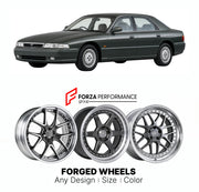 CUSTOM CLASSIC VINTAGE RESTOMOD RETRO OLD SCHOOL FORGED WHEELS RIMS for EFINI MS-9 HD 1991 - 1994

Custom forged wheels for Efini MS-9 HD 1991 - 1994. Classic, vintage, restomod and retro JDM wheel designs made to order in custom sizes, offsets, colors and finishes with guaranteed fitment.

We manufacture premium quality forged wheels rims for Efini MS-9 HD 1991 - 1994 in any design, size, color.

JDM WHEEL DESIGNS: our Japanese collection for sedans and wagons includes designs inspired by Weds Kranze, Leon