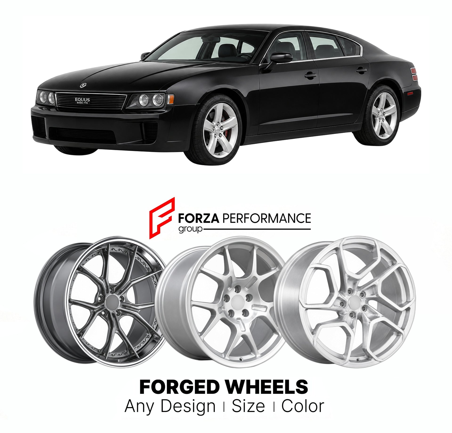 FORGED WHEELS RIMS for EQUUS BASS 770 BASE 2014 - 2020

Custom forged wheels for Equus Bass 770 Base 2014 - 2020. Made-to-order monoblock, 2-piece and 3-piece rims in custom sizes, offsets, colors and finishes with guaranteed fitment.

We manufacture premium quality forged wheels rims for Equus Bass 770 Base 2014 - 2020 in any design, size, color.

THIS WHEEL DESIGN CAN BE CUSTOM-MADE FOR YOUR CAR IN ANY SIZE AND COLOR OPTIONS
Available in monoblock, 2-piece, 3-piece, duoblock, beadlock
3D wheel renderings 