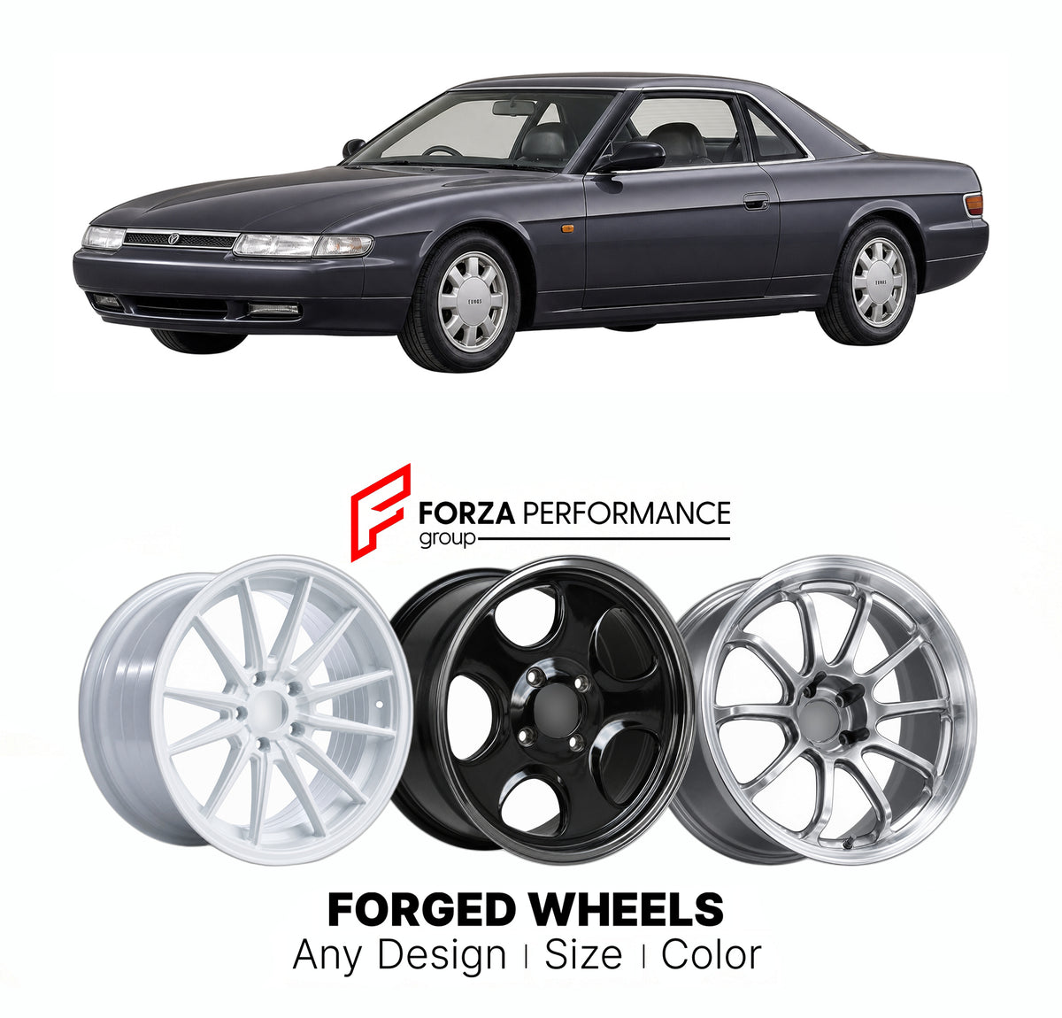 CUSTOM CLASSIC VINTAGE RESTOMOD RETRO OLD SCHOOL FORGED WHEELS RIMS for EUNOS COSMO JC 1990 - 1996

Custom forged wheels for Eunos Cosmo JC 1990 - 1996. Classic, vintage, restomod and retro JDM wheel designs made to order in custom sizes, offsets, colors and finishes with guaranteed fitment.

We manufacture premium quality forged wheels rims for Eunos Cosmo JC 1990 - 1996 in any design, size, color.

JDM WHEEL DESIGNS: our Japanese collection for sports cars and coupes includes designs inspired by Rays Volk