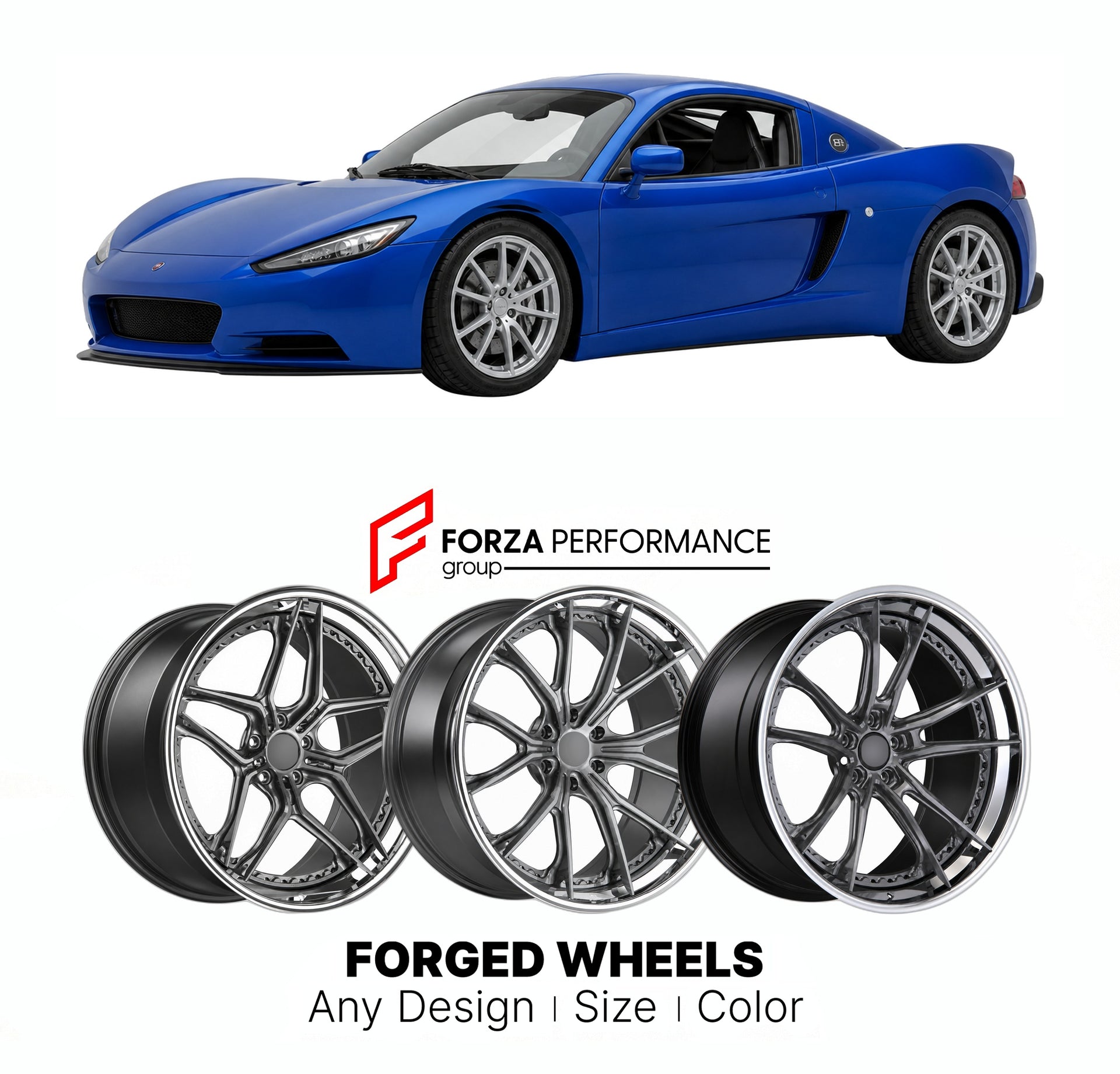 FORGED WHEELS RIMS for FACTORY FIVE 818 818S MID-ENGINE KIT 2013+

Custom forged wheels for Factory Five 818 818S Mid-Engine Kit 2013+. Made-to-order monoblock, 2-piece and 3-piece rims in custom sizes, offsets, colors and finishes with guaranteed fitment.

We manufacture premium quality forged wheels rims for Factory Five 818 818S Mid-Engine Kit 2013+ in any design, size, color.

THIS WHEEL DESIGN CAN BE CUSTOM-MADE FOR YOUR CAR IN ANY SIZE AND COLOR OPTIONS
Available in monoblock, 2-piece, 3-piece, duoblo