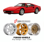 CUSTOM CLASSIC VINTAGE RESTOMOD RETRO OLD SCHOOL FORGED WHEELS RIMS for FERRARI 328 GTB GTS 1985 - 1989

Custom forged wheels for Ferrari 328 GTB GTS 1985 - 1989. Classic, vintage, restomod wheel designs made to order in custom sizes, offsets, colors and finishes.

We manufacture premium quality forged wheels rims for Ferrari 328 GTB GTS 1985 - 1989 in any design, size, color.

THIS WHEEL DESIGN CAN BE CUSTOM-MADE FOR YOUR CAR IN ANY SIZE AND COLOR OPTIONS
Available in monoblock, 2-piece, 3-piece, duoblock,
