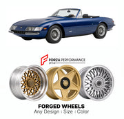CUSTOM CLASSIC VINTAGE RESTOMOD RETRO OLD SCHOOL FORGED WHEELS RIMS for FERRARI 365 GTS 4 DAYTONA SPIDER 1971 - 1973

Custom forged wheels for Ferrari 365 GTS 4 Daytona Spider 1971 - 1973. Classic, vintage, restomod wheel designs made to order in custom sizes, offsets, colors and finishes.

We manufacture premium quality forged wheels rims for Ferrari 365 GTS 4 Daytona Spider 1971 - 1973 in any design, size, color.

THIS WHEEL DESIGN CAN BE CUSTOM-MADE FOR YOUR CAR IN ANY SIZE AND COLOR OPTIONS
Available in