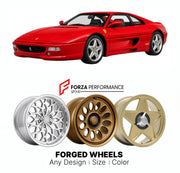 CUSTOM CLASSIC VINTAGE RESTOMOD RETRO OLD SCHOOL FORGED WHEELS RIMS for FERRARI F355 BERLINETTA F129 1994 - 1999

Custom forged wheels for Ferrari F355 Berlinetta F129 1994 - 1999. Classic, vintage, restomod wheel designs made to order in custom sizes, offsets, colors and finishes.

We manufacture premium quality forged wheels rims for Ferrari F355 Berlinetta F129 1994 - 1999 in any design, size, color.

THIS WHEEL DESIGN CAN BE CUSTOM-MADE FOR YOUR CAR IN ANY SIZE AND COLOR OPTIONS
Available in monoblock, 