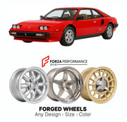 CUSTOM CLASSIC VINTAGE RESTOMOD RETRO OLD SCHOOL FORGED WHEELS RIMS for FERRARI MONDIAL 1980 - 1993

Custom forged wheels for Ferrari Mondial 1980 - 1993. Classic, vintage, restomod wheel designs made to order in custom sizes, offsets, colors and finishes.

We manufacture premium quality forged wheels rims for Ferrari Mondial 1980 - 1993 in any design, size, color.

THIS WHEEL DESIGN CAN BE CUSTOM-MADE FOR YOUR CAR IN ANY SIZE AND COLOR OPTIONS
Available in monoblock, 2-piece, 3-piece, duoblock, beadlock
3D