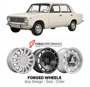 CUSTOM CLASSIC VINTAGE RESTOMOD RETRO OLD SCHOOL FORGED WHEELS RIMS for FIAT 124 1966 - 1974

Custom forged wheels for Fiat 124 1966 - 1974. Classic, vintage, restomod wheel designs made to order in custom sizes, offsets, colors and finishes.

We manufacture premium quality forged wheels rims for Fiat 124 1966 - 1974 in any design, size, color.

THIS WHEEL DESIGN CAN BE CUSTOM-MADE FOR YOUR CAR IN ANY SIZE AND COLOR OPTIONS
Available in monoblock, 2-piece, 3-piece, duoblock, beadlock
3D wheel renderings are