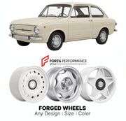 CUSTOM CLASSIC VINTAGE RESTOMOD RETRO OLD SCHOOL FORGED WHEELS RIMS for FIAT 850 BERLINA 1964 - 1973

Custom forged wheels for Fiat 850 Berlina 1964 - 1973. Classic, vintage, restomod wheel designs made to order in custom sizes, offsets, colors and finishes.

We manufacture premium quality forged wheels rims for Fiat 850 Berlina 1964 - 1973 in any design, size, color.

THIS WHEEL DESIGN CAN BE CUSTOM-MADE FOR YOUR CAR IN ANY SIZE AND COLOR OPTIONS
Available in monoblock, 2-piece, 3-piece, duoblock, beadlock