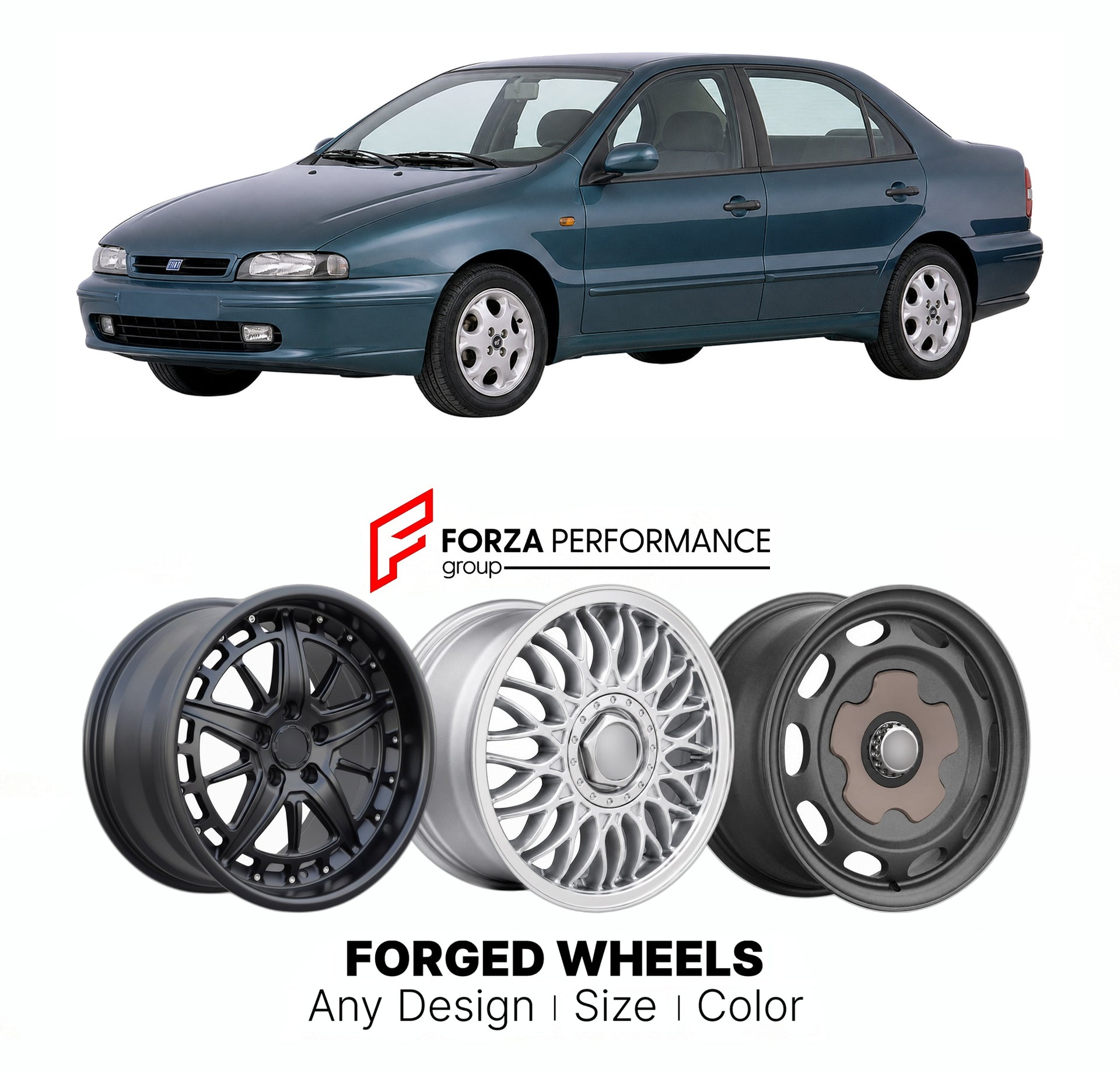 CUSTOM CLASSIC VINTAGE RESTOMOD RETRO OLD SCHOOL FORGED WHEELS RIMS for FIAT MAREA 1996 - 2002

Custom forged wheels for Fiat Marea 1996 - 2002. Classic, vintage, restomod wheel designs made to order in custom sizes, offsets, colors and finishes.

We manufacture premium quality forged wheels rims for Fiat Marea 1996 - 2002 in any design, size, color.

THIS WHEEL DESIGN CAN BE CUSTOM-MADE FOR YOUR CAR IN ANY SIZE AND COLOR OPTIONS
Available in monoblock, 2-piece, 3-piece, duoblock, beadlock
3D wheel renderin