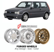 CUSTOM CLASSIC VINTAGE RESTOMOD RETRO OLD SCHOOL FORGED WHEELS RIMS for FIAT PUNTO GT 1993 - 1999

Custom forged wheels for Fiat Punto GT 1993 - 1999. Classic, vintage, restomod wheel designs made to order in custom sizes, offsets, colors and finishes.

We manufacture premium quality forged wheels rims for Fiat Punto GT 1993 - 1999 in any design, size, color.

THIS WHEEL DESIGN CAN BE CUSTOM-MADE FOR YOUR CAR IN ANY SIZE AND COLOR OPTIONS
Available in monoblock, 2-piece, 3-piece, duoblock, beadlock
3D wheel