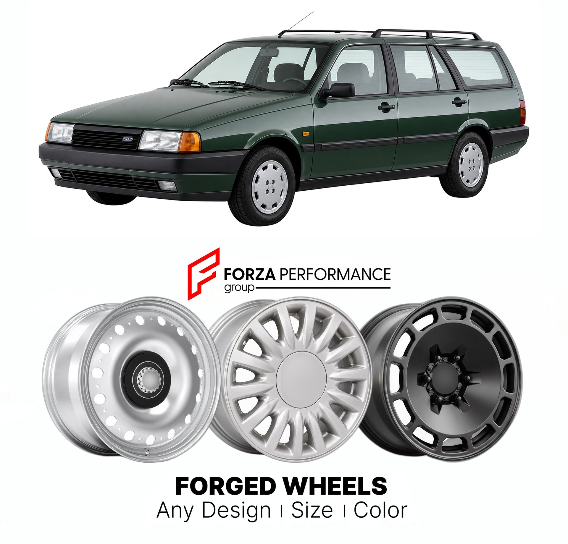 CUSTOM CLASSIC VINTAGE RESTOMOD RETRO OLD SCHOOL FORGED WHEELS RIMS for FIAT TEMPRA WEEKEND 1990 - 1998

Custom forged wheels for Fiat Tempra Weekend 1990 - 1998. Classic, vintage, restomod wheel designs made to order in custom sizes, offsets, colors and finishes.

We manufacture premium quality forged wheels rims for Fiat Tempra Weekend 1990 - 1998 in any design, size, color.

THIS WHEEL DESIGN CAN BE CUSTOM-MADE FOR YOUR CAR IN ANY SIZE AND COLOR OPTIONS
Available in monoblock, 2-piece, 3-piece, duoblock,