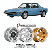 CUSTOM CLASSIC VINTAGE RESTOMOD RETRO OLD SCHOOL FORGED WHEELS RIMS for FIAT X1 9 LIDO LIMITED EDITION 1978 - 1979

Custom forged wheels for Fiat X1 9 Lido Limited Edition 1978 - 1979. Classic, vintage, restomod wheel designs made to order in custom sizes, offsets, colors and finishes.

We manufacture premium quality forged wheels rims for Fiat X1 9 Lido Limited Edition 1978 - 1979 in any design, size, color.

THIS WHEEL DESIGN CAN BE CUSTOM-MADE FOR YOUR CAR IN ANY SIZE AND COLOR OPTIONS
Available in monob