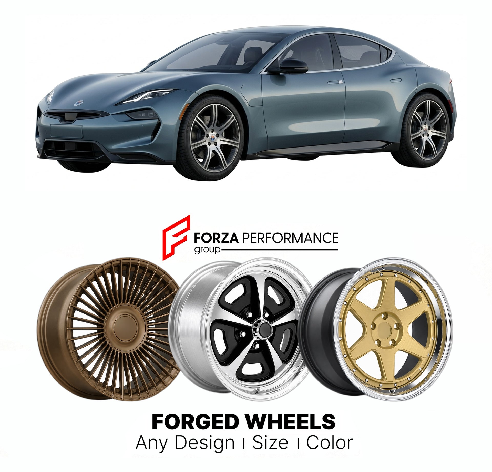 FORGED WHEELS RIMS for FISKER EMOTION 2023 - 2024

Custom forged wheels for Fisker EMotion 2023 - 2024. Made-to-order monoblock, 2-piece and 3-piece rims in custom sizes, offsets, colors and finishes with guaranteed fitment.

We manufacture premium quality forged wheels rims for Fisker EMotion 2023 - 2024 in any design, size, color.

THIS WHEEL DESIGN CAN BE CUSTOM-MADE FOR YOUR CAR IN ANY SIZE AND COLOR OPTIONS
Available in monoblock, 2-piece, 3-piece, duoblock, beadlock
3D wheel renderings are provided ac