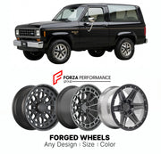 FORGED WHEELS RIMS for FORD BRONCO II 1990 - 1994

Custom forged wheels for Ford Bronco II 1990 - 1994. Made-to-order monoblock, 2-piece and 3-piece rims in custom sizes, offsets, colors and finishes with guaranteed fitment.

We manufacture premium quality forged wheels rims for Ford Bronco II 1990 - 1994 in any design, size, color.

THIS WHEEL DESIGN CAN BE CUSTOM-MADE FOR YOUR CAR IN ANY SIZE AND COLOR OPTIONS
Available in monoblock, 2-piece, 3-piece, duoblock, beadlock
3D wheel renderings are provided ac