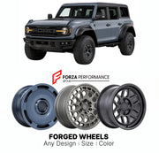 FORGED WHEELS RIMS for FORD BRONCO RAPTOR PERFORMANCE OFF-ROAD MODEL 2022+

Custom forged wheels for Ford Bronco Raptor Performance Off-Road Model 2022+. Made-to-order monoblock, 2-piece and 3-piece rims in custom sizes, offsets, colors and finishes with guaranteed fitment.

We manufacture premium quality forged wheels rims for Ford Bronco Raptor Performance Off-Road Model 2022+ in any design, size, color.

THIS WHEEL DESIGN CAN BE CUSTOM-MADE FOR YOUR CAR IN ANY SIZE AND COLOR OPTIONS
Available in monobloc