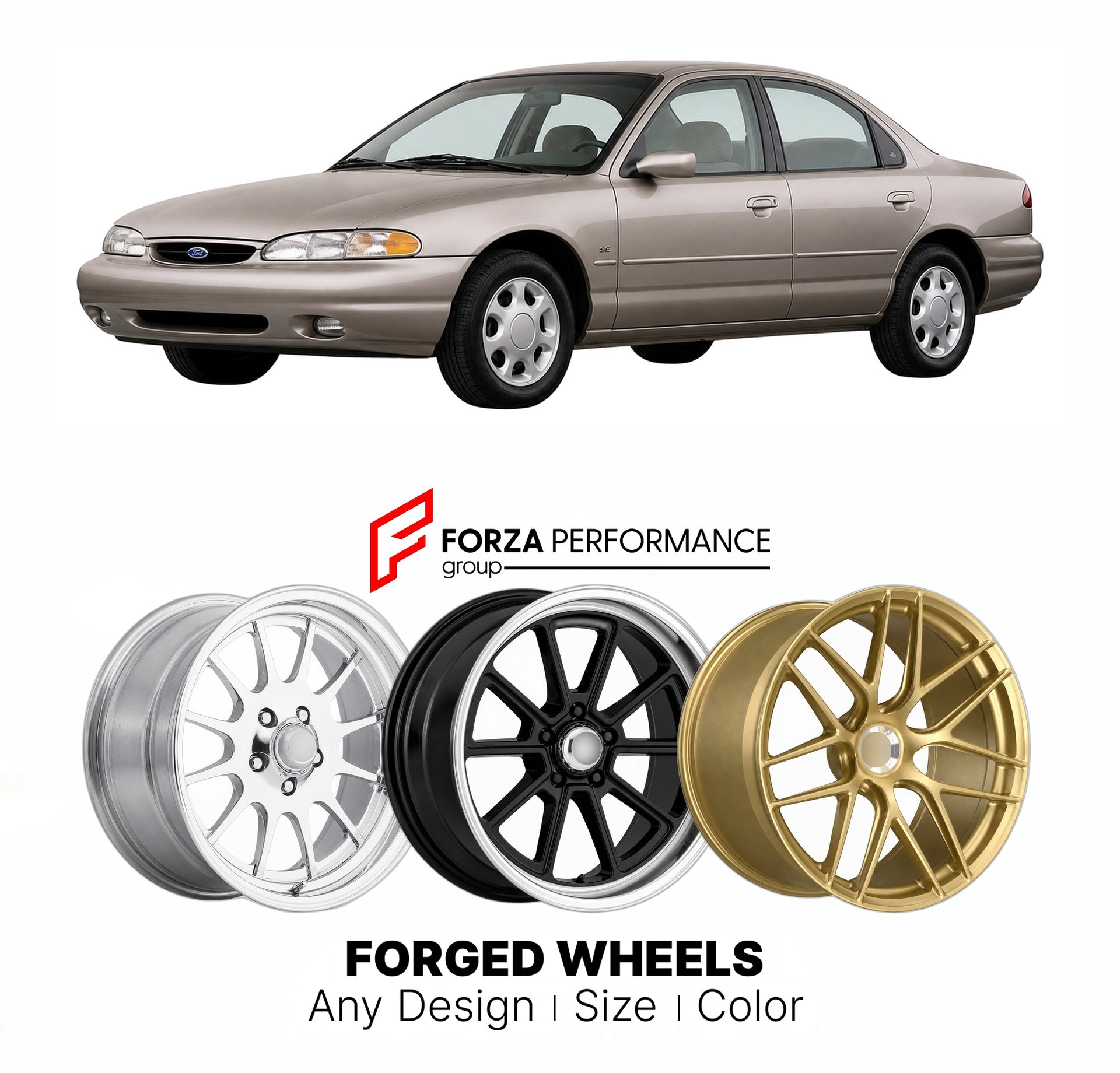 FORGED WHEELS RIMS for FORD CONTOUR SE 1995 - 2000

Custom forged wheels for Ford Contour SE 1995 - 2000. Made-to-order monoblock, 2-piece and 3-piece rims in custom sizes, offsets, colors and finishes with guaranteed fitment.

We manufacture premium quality forged wheels rims for Ford Contour SE 1995 - 2000 in any design, size, color.

THIS WHEEL DESIGN CAN BE CUSTOM-MADE FOR YOUR CAR IN ANY SIZE AND COLOR OPTIONS
Available in monoblock, 2-piece, 3-piece, duoblock, beadlock
3D wheel renderings are provided