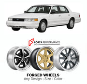 FORGED WHEELS RIMS for FORD CROWN VICTORIA LX PANTHER PLATFORM 1992 - 2011

Custom forged wheels for Ford Crown Victoria LX Panther Platform 1992 - 2011. Made-to-order monoblock, 2-piece and 3-piece rims in custom sizes, offsets, colors and finishes with guaranteed fitment.

We manufacture premium quality forged wheels rims for Ford Crown Victoria LX Panther Platform 1992 - 2011 in any design, size, color.

THIS WHEEL DESIGN CAN BE CUSTOM-MADE FOR YOUR CAR IN ANY SIZE AND COLOR OPTIONS
Available in monobloc