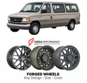 FORGED WHEELS RIMS for FORD E-SERIES CHATEAU 1992+

Custom forged wheels for Ford E-Series Chateau 1992+. Made-to-order monoblock, 2-piece and 3-piece rims in custom sizes, offsets, colors and finishes with guaranteed fitment.

We manufacture premium quality forged wheels rims for Ford E-Series Chateau 1992+ in any design, size, color.

THIS WHEEL DESIGN CAN BE CUSTOM-MADE FOR YOUR CAR IN ANY SIZE AND COLOR OPTIONS
Available in monoblock, 2-piece, 3-piece, duoblock, beadlock
3D wheel renderings are provided