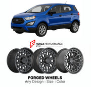 FORGED WHEELS RIMS for FORD ECOSPORT S US MARKET 2018 - 2022

Custom forged wheels for Ford EcoSport S US Market 2018 - 2022. Made-to-order monoblock, 2-piece and 3-piece rims in custom sizes, offsets, colors and finishes with guaranteed fitment.

We manufacture premium quality forged wheels rims for Ford EcoSport S US Market 2018 - 2022 in any design, size, color.

THIS WHEEL DESIGN CAN BE CUSTOM-MADE FOR YOUR CAR IN ANY SIZE AND COLOR OPTIONS
Available in monoblock, 2-piece, 3-piece, duoblock, beadlock
3D