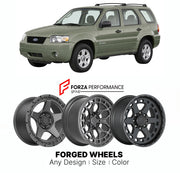 FORGED WHEELS RIMS for FORD ESCAPE HYBRID 2001+

Custom forged wheels for Ford Escape Hybrid 2001+. Made-to-order monoblock, 2-piece and 3-piece rims in custom sizes, offsets, colors and finishes with guaranteed fitment.

We manufacture premium quality forged wheels rims for Ford Escape Hybrid 2001+ in any design, size, color.

THIS WHEEL DESIGN CAN BE CUSTOM-MADE FOR YOUR CAR IN ANY SIZE AND COLOR OPTIONS
Available in monoblock, 2-piece, 3-piece, duoblock, beadlock
3D wheel renderings are provided accordin