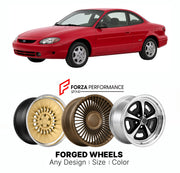 FORGED WHEELS RIMS for FORD ESCORT ZX2 SPORT COUPE 1998 - 2003

Custom forged wheels for Ford Escort ZX2 Sport Coupe 1998 - 2003. Made-to-order monoblock, 2-piece and 3-piece rims in custom sizes, offsets, colors and finishes with guaranteed fitment.

We manufacture premium quality forged wheels rims for Ford Escort ZX2 Sport Coupe 1998 - 2003 in any design, size, color.

THIS WHEEL DESIGN CAN BE CUSTOM-MADE FOR YOUR CAR IN ANY SIZE AND COLOR OPTIONS
Available in monoblock, 2-piece, 3-piece, duoblock, beadl