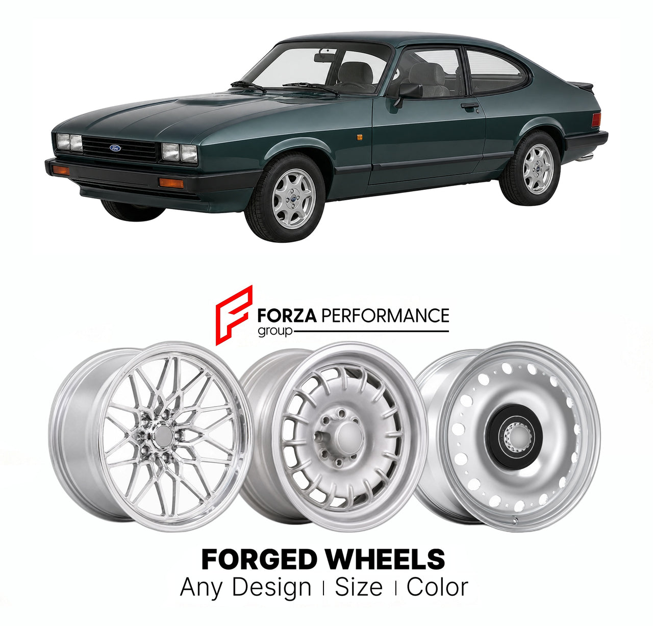 CUSTOM CLASSIC VINTAGE RESTOMOD RETRO OLD SCHOOL FORGED WHEELS RIMS for FORD EUROPE CAPRI GRANADA SIERRA MONDEO MK 2 1996 - 2000

Custom forged wheels for Ford Europe Capri Granada Sierra Mondeo MK 2 1996 - 2000. Classic, vintage, restomod wheel designs made to order in custom sizes, offsets, colors and finishes.

We manufacture premium quality forged wheels rims for Ford Europe Capri Granada Sierra Mondeo MK 2 1996 - 2000 in any design, size, color.

THIS WHEEL DESIGN CAN BE CUSTOM-MADE FOR YOUR CAR IN ANY