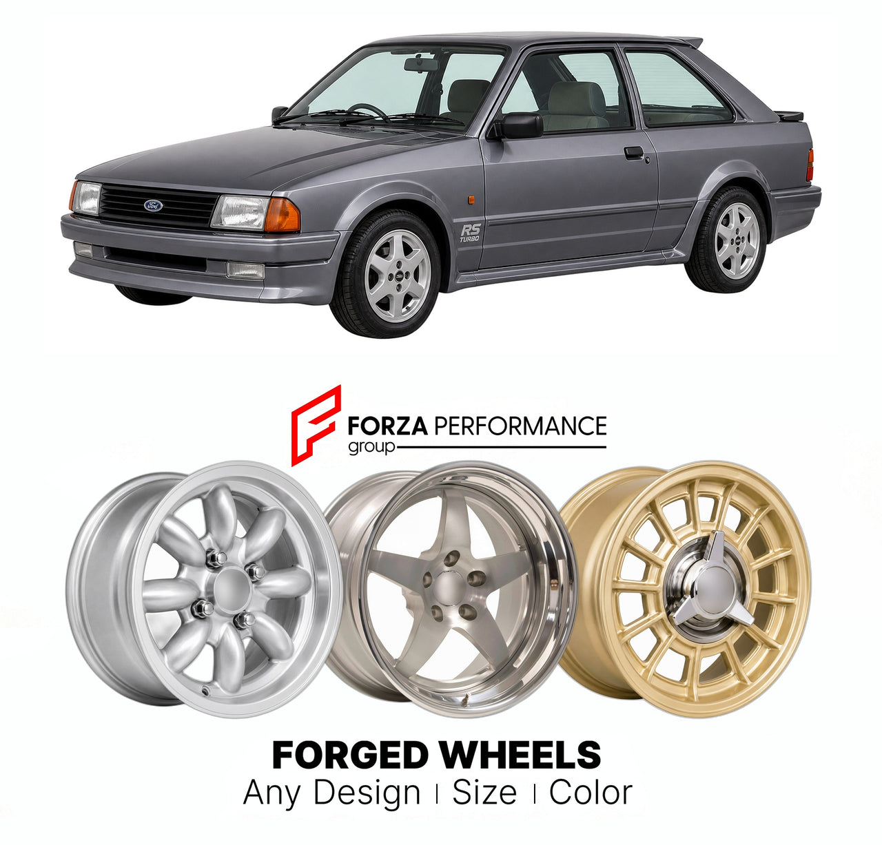 CUSTOM CLASSIC VINTAGE RESTOMOD RETRO OLD SCHOOL FORGED WHEELS RIMS for FORD EUROPE ESCORT FOCUS RS TURBO SERIES 2 1986 - 1990

Custom forged wheels for Ford Europe Escort Focus RS Turbo Series 2 1986 - 1990. Classic, vintage, restomod wheel designs made to order in custom sizes, offsets, colors and finishes.

We manufacture premium quality forged wheels rims for Ford Europe Escort Focus RS Turbo Series 2 1986 - 1990 in any design, size, color.

THIS WHEEL DESIGN CAN BE CUSTOM-MADE FOR YOUR CAR IN ANY SIZE 