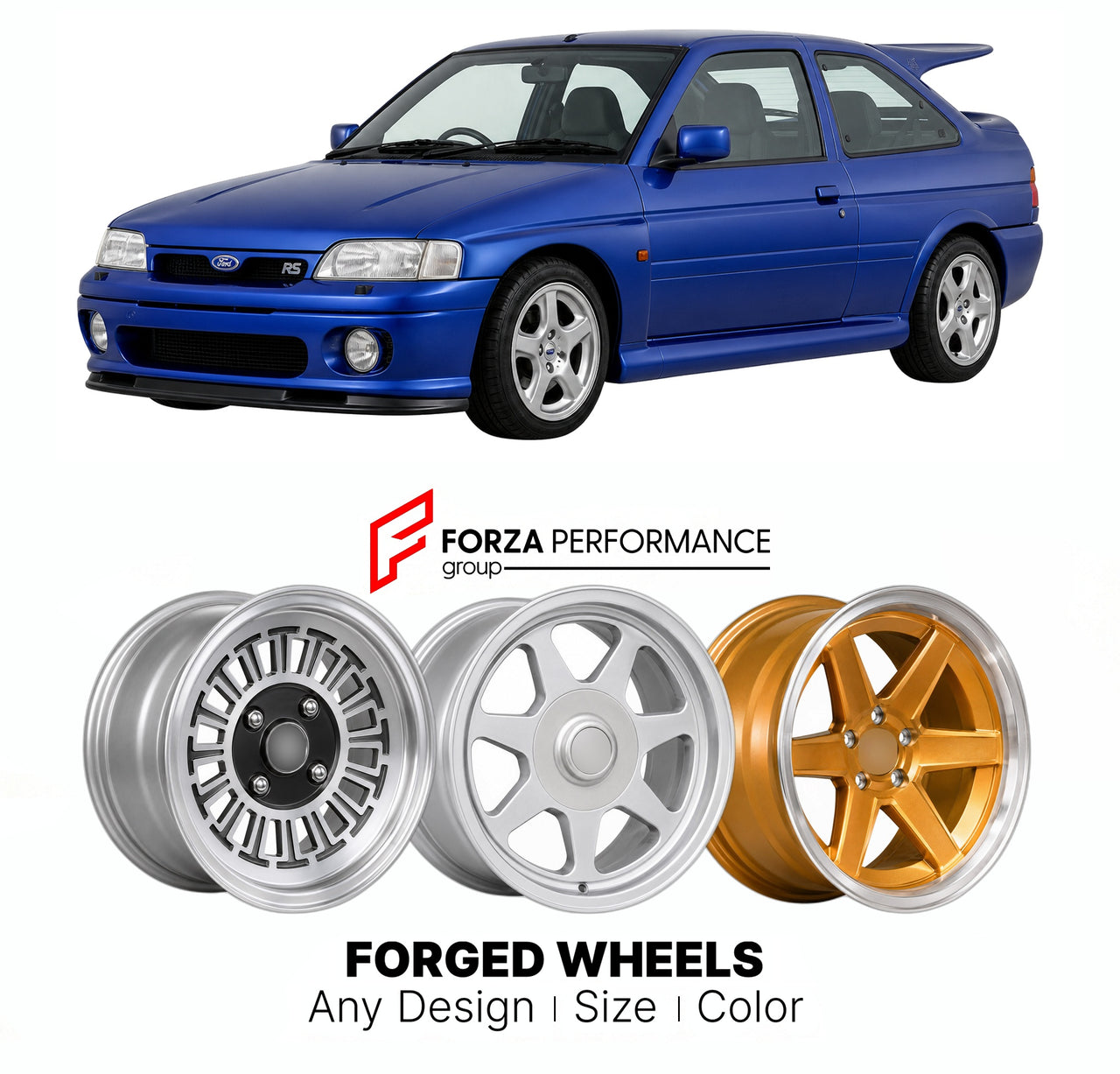 CUSTOM CLASSIC VINTAGE RESTOMOD RETRO OLD SCHOOL FORGED WHEELS RIMS for FORD EUROPE ESCORT RS COSWORTH 1992 - 1996

Custom forged wheels for Ford Europe Escort RS Cosworth 1992 - 1996. Classic, vintage, restomod wheel designs made to order in custom sizes, offsets, colors and finishes.

We manufacture premium quality forged wheels rims for Ford Europe Escort RS Cosworth 1992 - 1996 in any design, size, color.

THIS WHEEL DESIGN CAN BE CUSTOM-MADE FOR YOUR CAR IN ANY SIZE AND COLOR OPTIONS
Available in monob