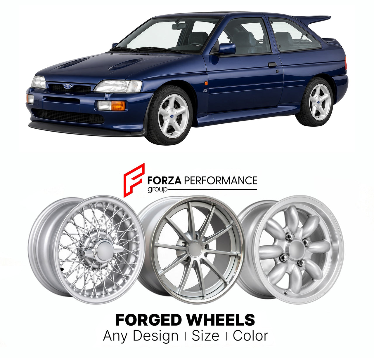 CUSTOM CLASSIC VINTAGE RESTOMOD RETRO OLD SCHOOL FORGED WHEELS RIMS for FORD EUROPE ESCORT RS COSWORTH MK 5 MK 6 1992 - 1996

Custom forged wheels for Ford Europe Escort RS Cosworth MK 5 MK 6 1992 - 1996. Classic, vintage, restomod wheel designs made to order in custom sizes, offsets, colors and finishes.

We manufacture premium quality forged wheels rims for Ford Europe Escort RS Cosworth MK 5 MK 6 1992 - 1996 in any design, size, color.

THIS WHEEL DESIGN CAN BE CUSTOM-MADE FOR YOUR CAR IN ANY SIZE AND CO