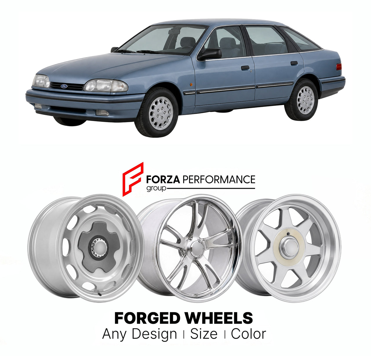 CUSTOM CLASSIC VINTAGE RESTOMOD RETRO OLD SCHOOL FORGED WHEELS RIMS for FORD EUROPE GRANADA SCORPIO MK 3 1985 - 1994

Custom forged wheels for Ford Europe Granada Scorpio MK 3 1985 - 1994. Classic, vintage, restomod wheel designs made to order in custom sizes, offsets, colors and finishes.

We manufacture premium quality forged wheels rims for Ford Europe Granada Scorpio MK 3 1985 - 1994 in any design, size, color.

THIS WHEEL DESIGN CAN BE CUSTOM-MADE FOR YOUR CAR IN ANY SIZE AND COLOR OPTIONS
Available in